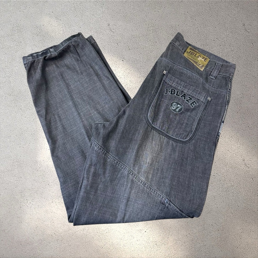 Y2K Johnny Blaze Baggy Jeans 36x33 Vintage Wu-Tang Wide Leg Hip-Hop Denim